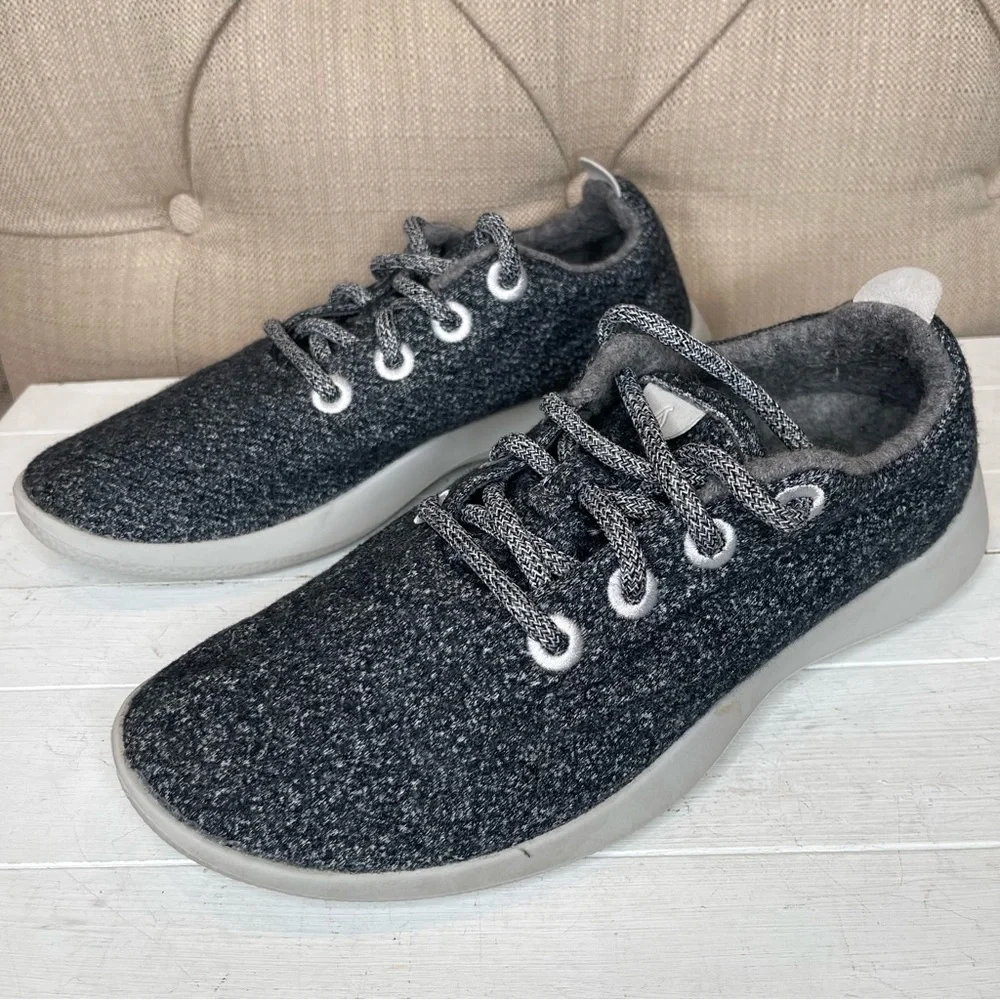 Allbirds Wool Runners Ray Running Shoes Women's 8 Fabric Heather Blue Gray